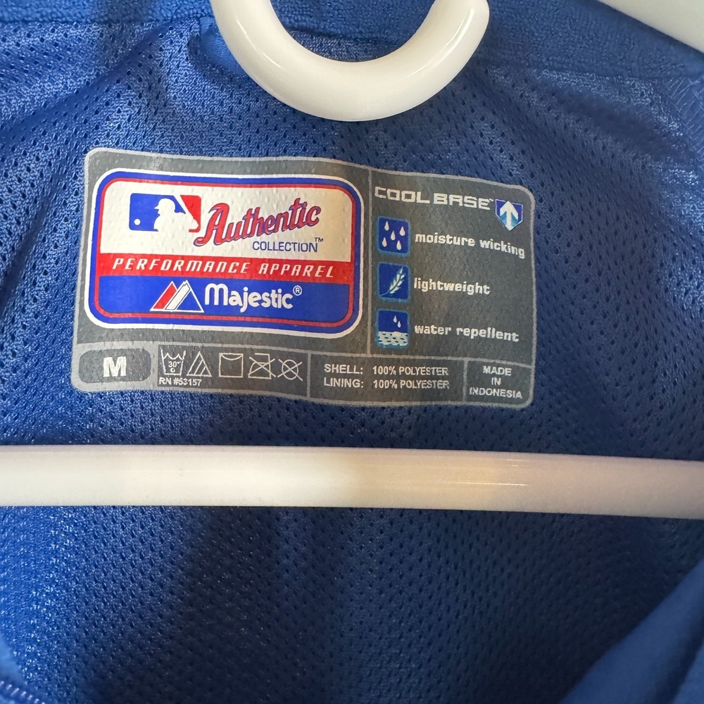 Chicago Cubs Majestic Authentic Collection Pullover Jacket M Cool Base MLB - Picture 2 of 8